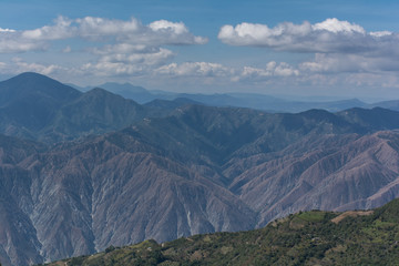 Fototapeta premium view of chicamocha canyon colombia in the Andes mountain range