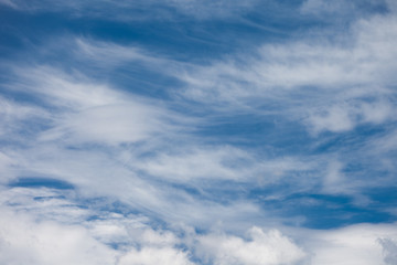 cloudscape with blue sky after a summer storm