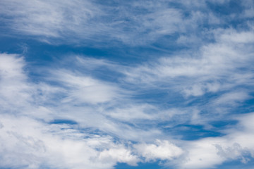 cloudscape with blue sky after a summer storm