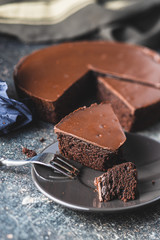 Chocolate brownies cake.