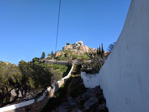 Greece Athens Hydra walk to city, day nature
