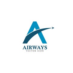 A Letter Logo, Airways Business Template Vector icon illustration