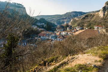 Fototapeta na wymiar Panoramic view of town of Melnik, Bulgaria