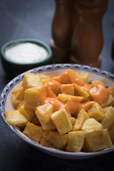 Patatas bravas, spanish fried potato