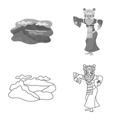 Isolated object of and travel symbol. Set of and traditional stock symbol for web.