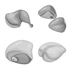 Vector design of cuisine and bird sign. Set of cuisine and poultry vector icon for stock.