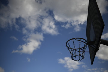 basketball and blue sky