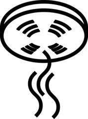 Smoke detector icon, vector illustration