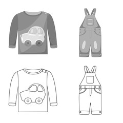 Vector design of fashion and garment icon. Collection of fashion and cotton vector icon for stock.