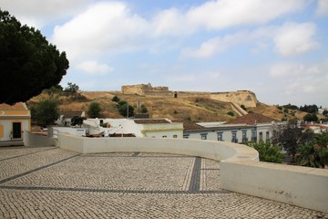 widok z tarasu na twierdzę,Portugalia