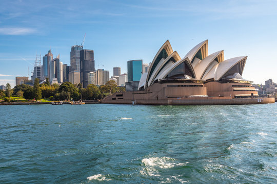 Sydney, Australia - 22 10 2018: The Opera House And CBD In A Sunny Day