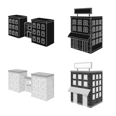 Vector illustration of construction and building icon. Collection of construction and estate stock symbol for web.