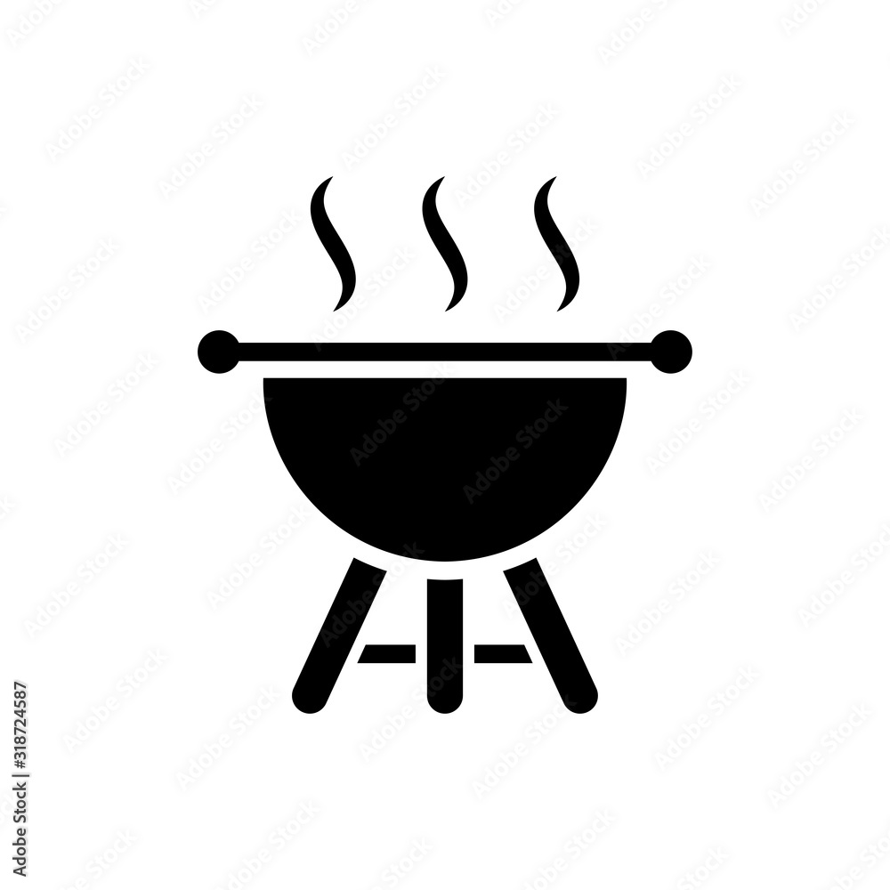 Wall mural Barbeque icon trendy