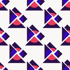 Naklejka premium Vector seamless geometric patterns with shapes.