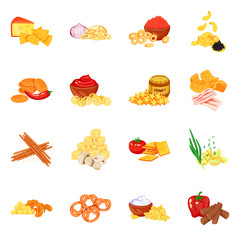 Isolated object of food and product icon. Collection of food and party stock symbol for web.