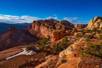 Snow and Sandstone on Capital Reef National Park