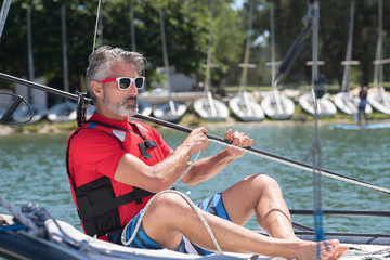 a man during sailing competition