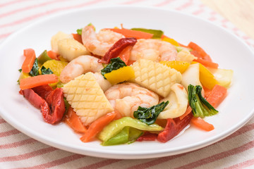 魚介と野菜の炒め物