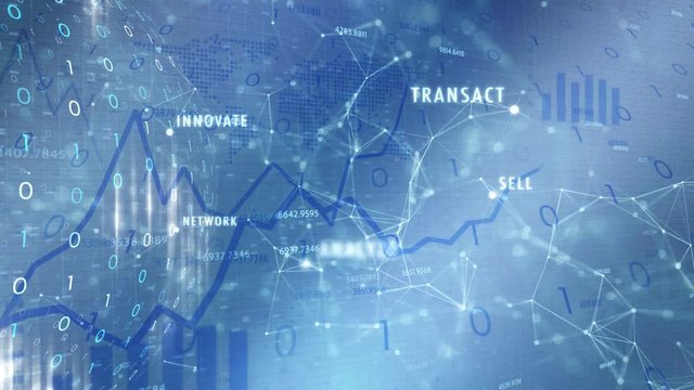 Artistic business infographics animation with word cloud copy space background.