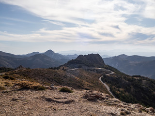 sunset in the mountains of spain