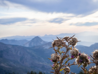 sunset in the mountains of spain