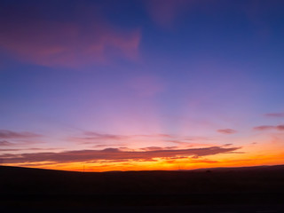 Fototapeta na wymiar sunset in the mountains of spain