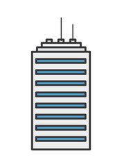 urban building tower antenna roof icon