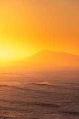 View from the basque coast and Jaizkibel mountain at the back.