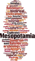 Obraz premium Mesopotamia word cloud