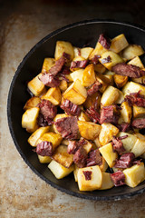 rustic corned beef hash breakfast
