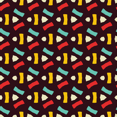 Seamless pattern with geometric mosaic.