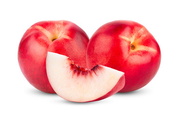 Nectarine fruit isolated on white background