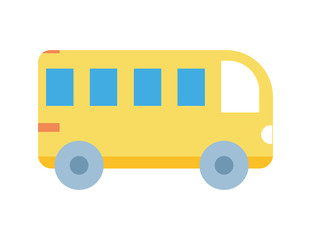 back to school education transport bus icon