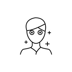 Woman, mask, spa icon. Simple line, outline vector makeup icons for ui and ux, website or mobile application