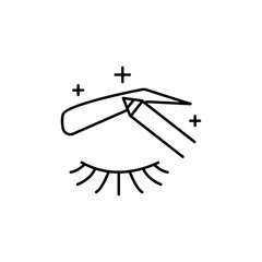 Eyebrow, eye, pencil icon. Simple line, outline vector makeup icons for ui and ux, website or mobile application