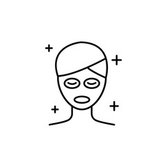 Woman, mask, spa icon. Simple line, outline vector makeup icons for ui and ux, website or mobile application