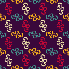 Seamless pattern with colorful geometric ornament.