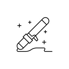 Curling, hair icon. Simple line, outline vector makeup icons for ui and ux, website or mobile application
