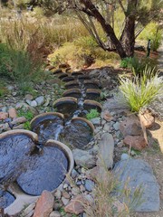 water feature in the garden