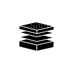 Mattress, layers icon. Simple convenience for sleeping icons for ui and ux, website or mobile application