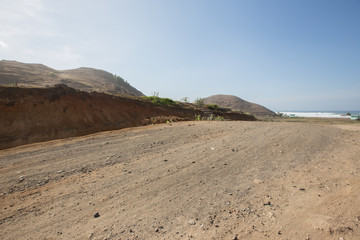 Scenic view of amazing tropical beach. Nature composition and vibrant colors.