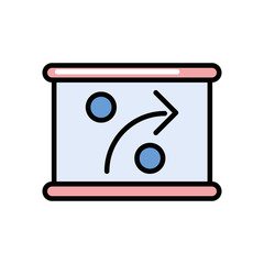 paperboard training with arrow icon