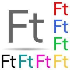 forint multi color style icon. Simple glyph, flat vector of crepto currency icons for ui and ux, website or mobile application