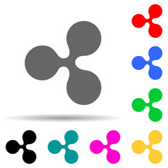 Obraz na płótnie Canvas ripple multi color style icon. Simple glyph, flat vector of crepto currency icons for ui and ux, website or mobile application