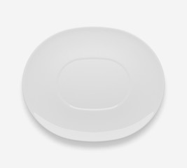 empty plate isolated on white background, 3D rendering