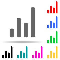 Obraz premium financial chart multi color style icon. Simple glyph, flat vector of crypto icons for ui and ux, website or mobile application