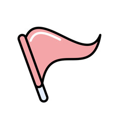 success flag mark isolated icon