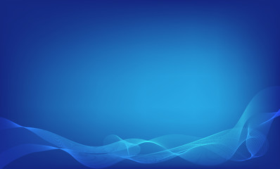 Abstract blue wave layout background