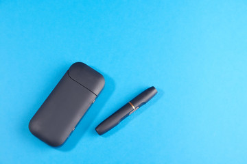 tobacco heating system on a blue background