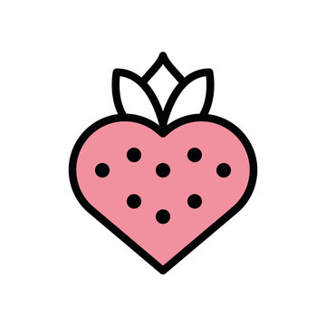 happy valentines day heart strawberry